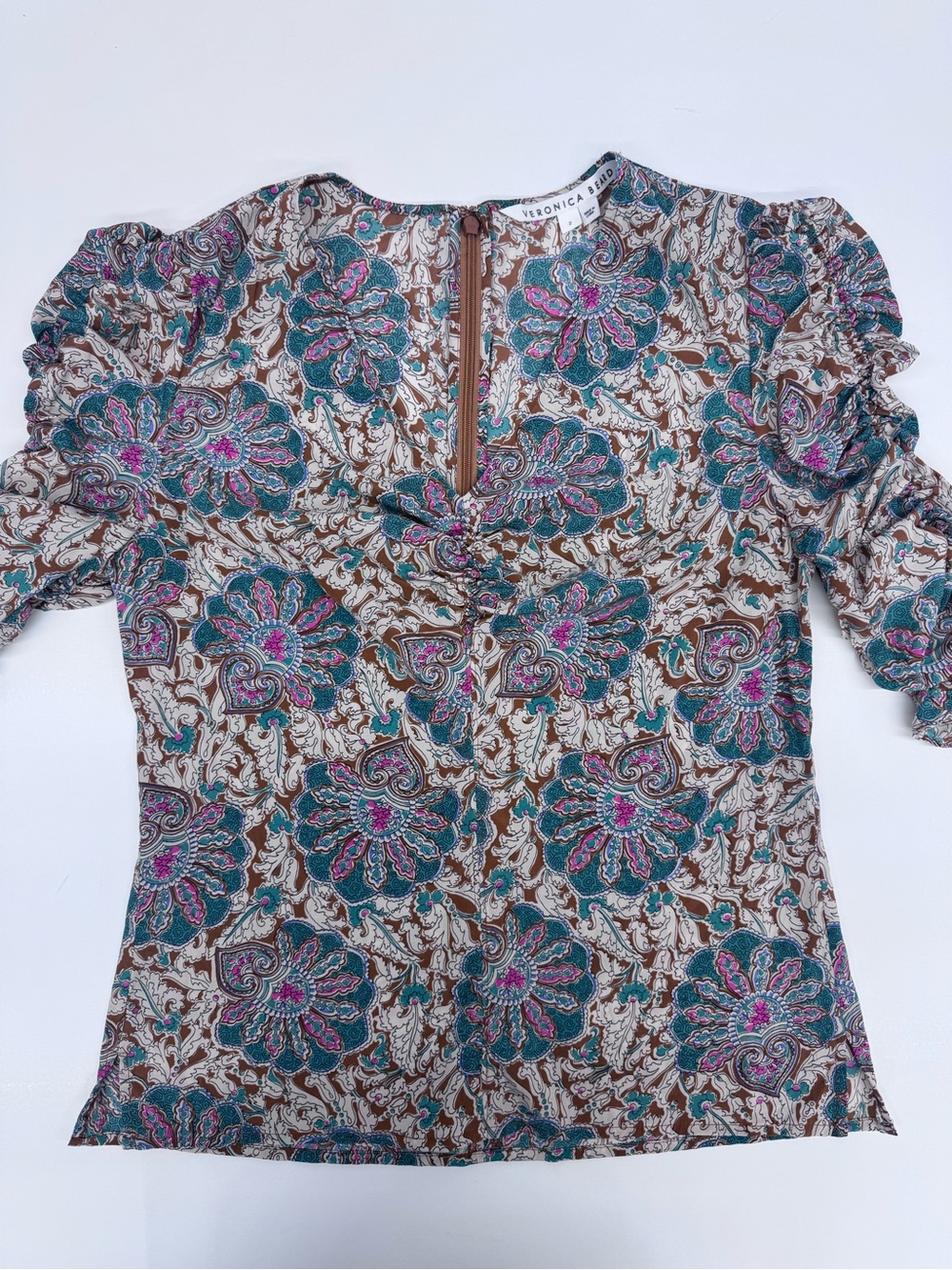 Veronica Beard Puff-Sleeve Blouse